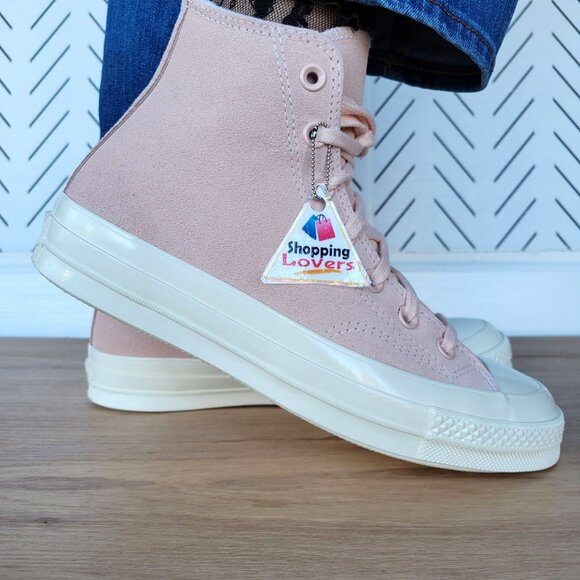 ❤️Converse Chuck 70 Suede Pebble Pink Peach Sz 7 Mens Shoes Sneakers A07901C New - Picture 9 of 10